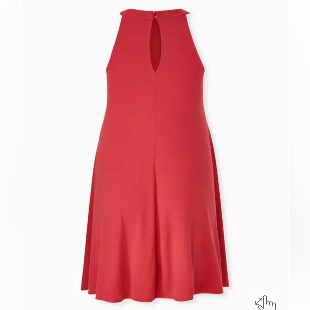 Torrid | Mini Rib Trapeze Dress Red/Pink 1 (1X) - Picture 2 of 15